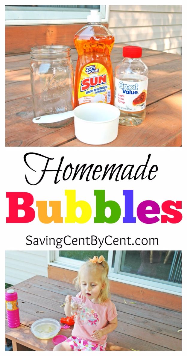 DIY Hacks for Summer - Homemade Bubbles - Easy Projects to Try This Summer To Get Organized, Spend Time Outdoors, Play With The Kids, Stay Cool In The Heat - Tips and Tricks to Make Summertime Awesome - Crafts and Home Decor by DIY JOY 
