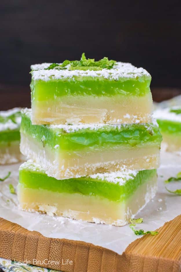 Best Recipe Ideas for Summer - Key Lime Bars - Cool Salads, Easy Side Dishes, Recipes for Summer Foods and Dinner to Beat the Heat - Light and Healthy Ideas for Hot Summer Nights, Pool Parties and Picnics http://diyjoy.com/best-recipes-summer