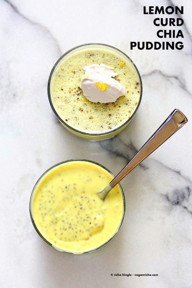 Best Recipe Ideas for Summer - Lemon Curd Chia Pudding - Cool Salads, Easy Side Dishes, Recipes for Summer Foods and Dinner to Beat the Heat - Light and Healthy Ideas for Hot Summer Nights, Pool Parties and Picnics http://diyjoy.com/best-recipes-summer