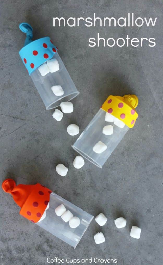 DIY Ideas for Kids To Make This Summer - Marshmallow Shooters - Fun Crafts and Cool Projects for Boys and Girls To Make at Home - Easy and Cheap Do It Yourself Project Ideas With Paint, Glue, Paper, Glitter, Chalk and Things You Can Find Around The House - Creative Arts and Crafts Ideas for Children #summer #kidscrafts 