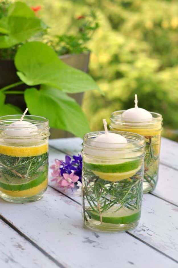 DIY Hacks for Summer - Natural Bug Repellent Luminaries - Easy Projects to Try This Summer To Get Organized, Spend Time Outdoors, Play With The Kids, Stay Cool In The Heat - Tips and Tricks to Make Summertime Awesome - Crafts and Home Decor by DIY JOY 