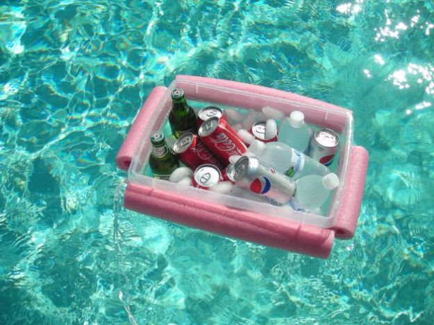 DIY Hacks for Summer - Noodley Beverage Boat - Easy Projects to Try This Summer To Get Organized, Spend Time Outdoors, Play With The Kids, Stay Cool In The Heat - Tips and Tricks to Make Summertime Awesome - Crafts and Home Decor by DIY JOY 
