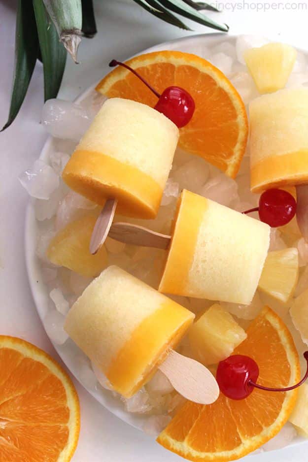 Best Recipe Ideas for Summer - Pineapple Orange Pops - Cool Salads, Easy Side Dishes, Recipes for Summer Foods and Dinner to Beat the Heat - Light and Healthy Ideas for Hot Summer Nights, Pool Parties and Picnics http://diyjoy.com/best-recipes-summer