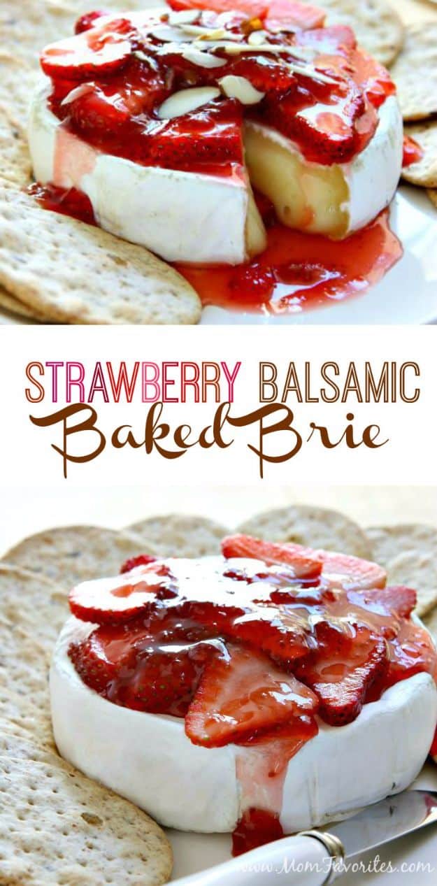 Best Recipe Ideas for Summer - Strawberry Balsamic Baked Brie - Cool Salads, Easy Side Dishes, Recipes for Summer Foods and Dinner to Beat the Heat - Light and Healthy Ideas for Hot Summer Nights, Pool Parties and Picnics http://diyjoy.com/best-recipes-summer