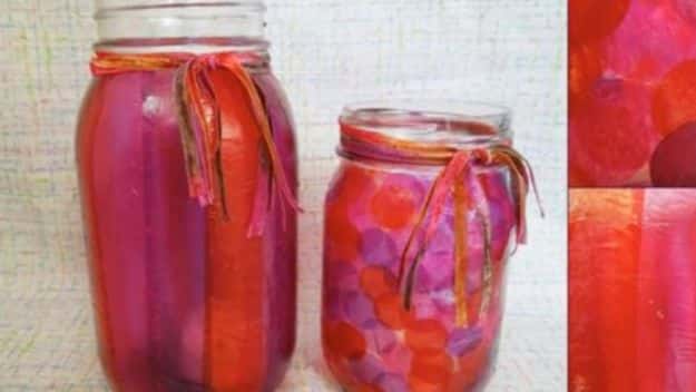 DIY Ideas for Kids To Make This Summer - Tissue Paper Mason Jars - Fun Crafts and Cool Projects for Boys and Girls To Make at Home - Easy and Cheap Do It Yourself Project Ideas With Paint, Glue, Paper, Glitter, Chalk and Things You Can Find Around The House - Creative Arts and Crafts Ideas for Children #summer #kidscrafts 
