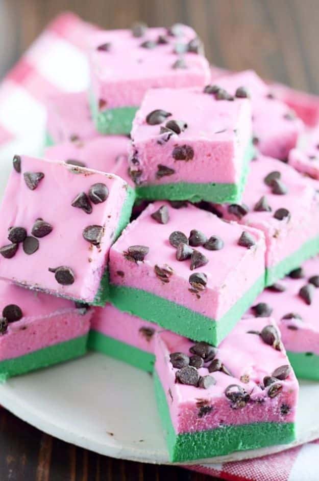 Best Recipe Ideas for Summer - Watermelon Fudge - Cool Salads, Easy Side Dishes, Recipes for Summer Foods and Dinner to Beat the Heat - Light and Healthy Ideas for Hot Summer Nights, Pool Parties and Picnics http://diyjoy.com/best-recipes-summer