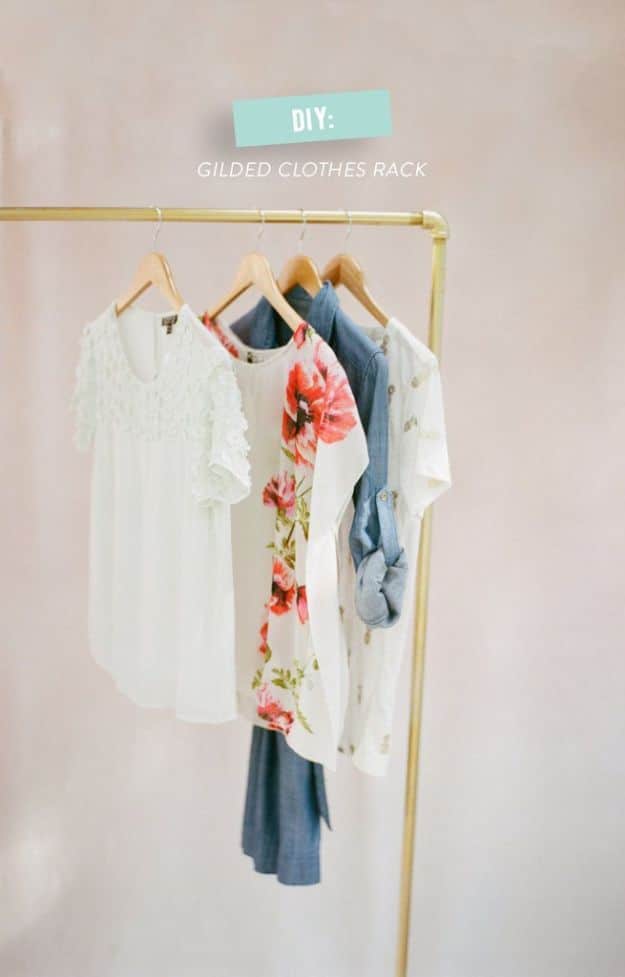 DIY Hacks for Renters - DIY Glided Clothes Rack - Easy Ways to Decorate and Fix Things on Rental Property - Decorate Walls, Cheap Ideas for Making an Apartment, Small Space or Tiny Closet Work For You - Quick Hacks and DIY Projects on A Budget - Step by Step Tutorials and Instructions for Simple Home Decor http://diyjoy.com/diy-hacks-renters