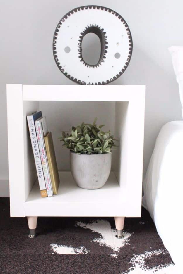 DIY Hacks for Renters - DIY Ikea Hack Side Table - Easy Ways to Decorate and Fix Things on Rental Property - Decorate Walls, Cheap Ideas for Making an Apartment, Small Space or Tiny Closet Work For You - Quick Hacks and DIY Projects on A Budget - Step by Step Tutorials and Instructions for Simple Home Decor http://diyjoy.com/diy-hacks-renters