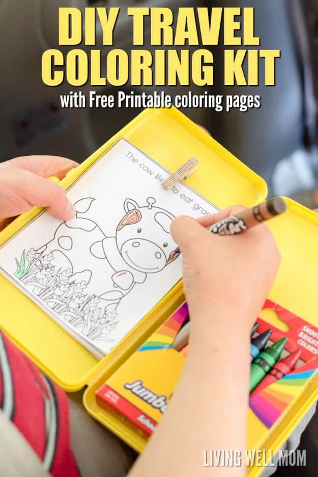 Best DIY Ideas for a Summer Road Trip - DIY Travel Coloring Kit - Cool Crafts and Easy Projects to Make For Road Trips in the Car - Fun Crafts to Make for Vacation - Creative Ideas for Making Cheap Travel Ideas With Creative Money Saving Tips 