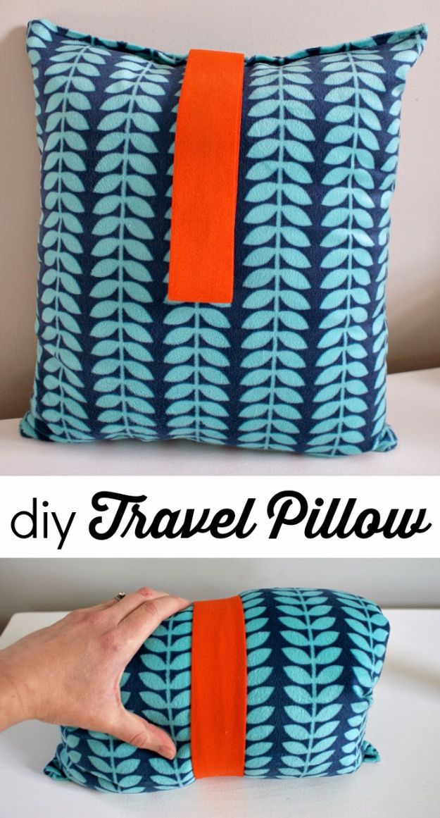 Best DIY Ideas for a Summer Road Trip - DIY Travel Pillow - Cool Crafts and Easy Projects to Make For Road Trips in the Car - Fun Crafts to Make for Vacation - Creative Ideas for Making Cheap Travel Ideas With Creative Money Saving Tips 