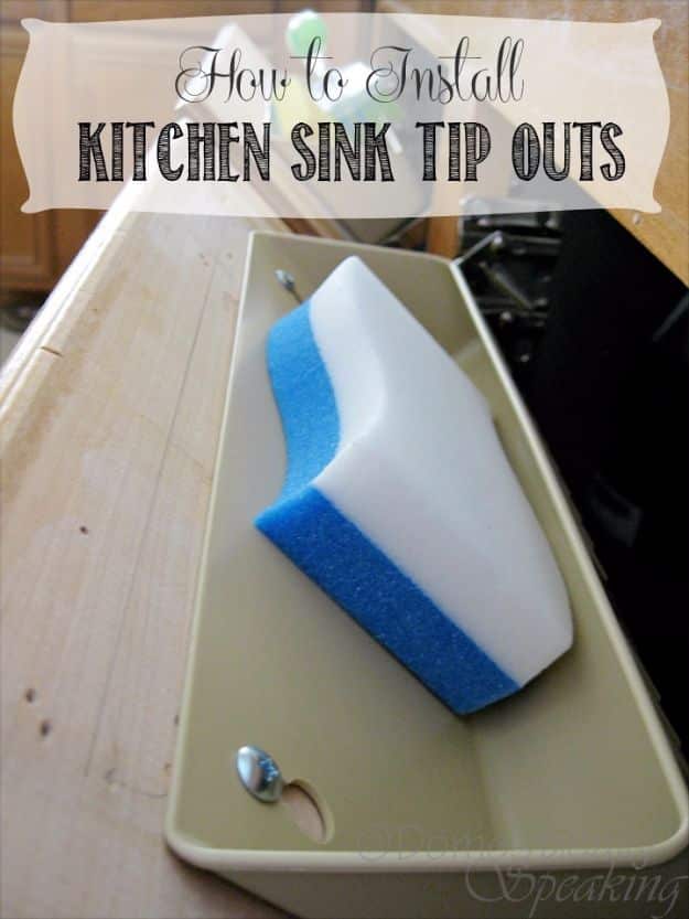 DIY Hacks for Renters - Install Kitchen Sink Tip Outs - Easy Ways to Decorate and Fix Things on Rental Property - Decorate Walls, Cheap Ideas for Making an Apartment, Small Space or Tiny Closet Work For You - Quick Hacks and DIY Projects on A Budget - Step by Step Tutorials and Instructions for Simple Home Decor http://diyjoy.com/diy-hacks-renters
