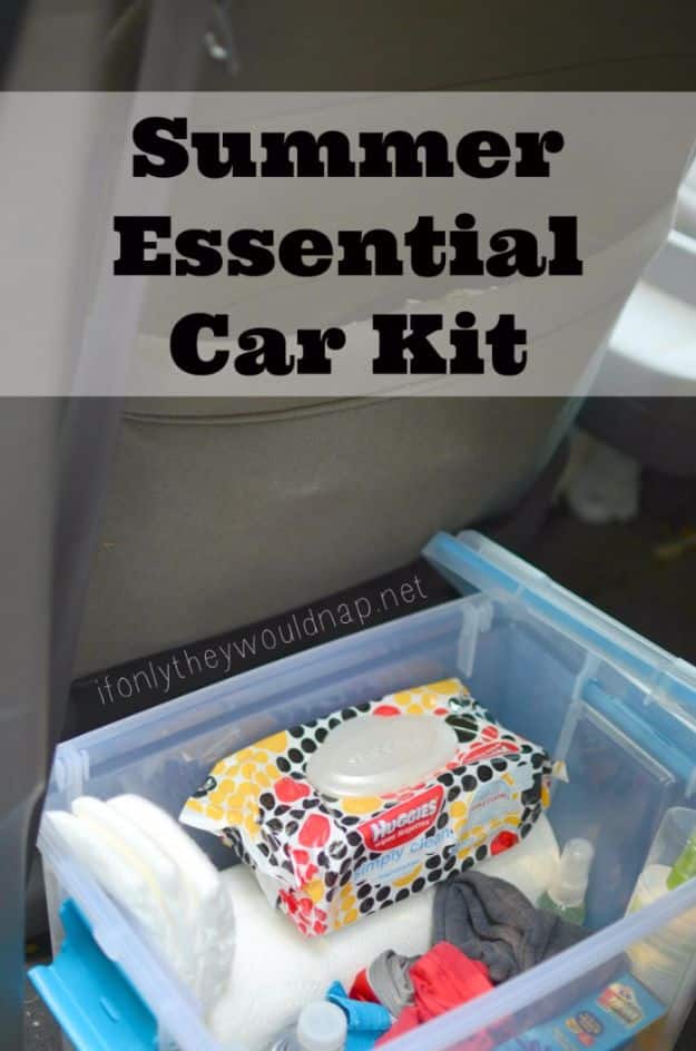 Best DIY Ideas for a Summer Road Trip - Summer Essential Car Kit - Road Trip Snacks - Cool Crafts and Easy Projects to Make For Road Trips in the Car - Fun Crafts to Make for Vacation - Creative Ideas for Making Cheap Travel Ideas With Creative Money Saving Tips 