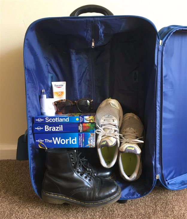 Packing Tips for Travel - Pack Heavy Items At The Bottom Of The Suitcase - Easy Ideas for Packing a Suitcase To Maximize Space - Tricks and Hacks for Folding Clothes, Storing Toiletries, Shampoo and Makeup - Keep Clothing Wrinkle Free in Your Bag http://diyjoy.com/packing-tips-travel