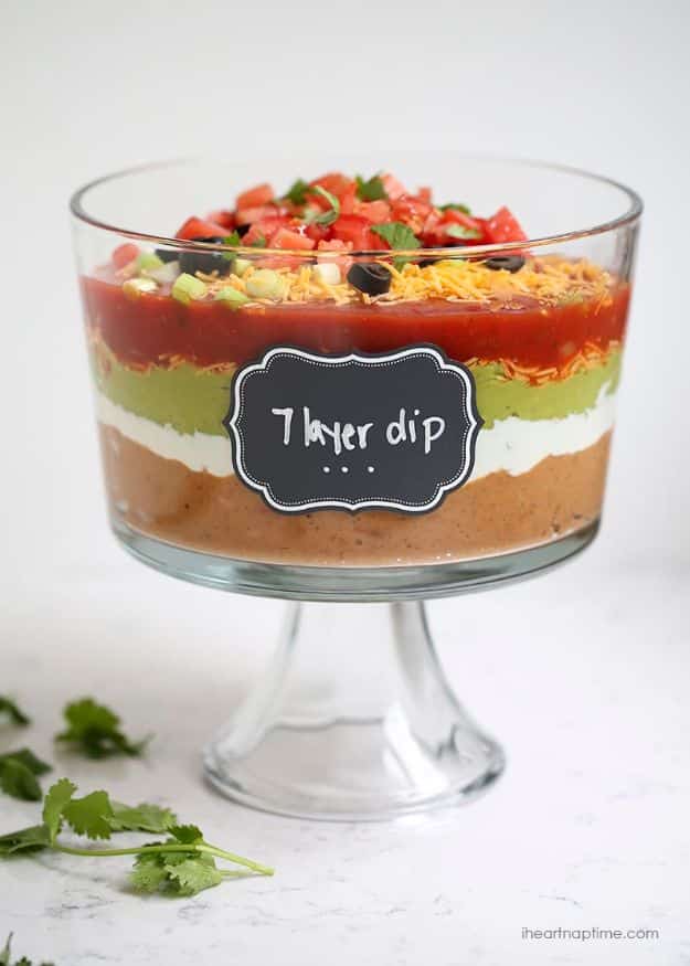 Best Dip Recipes - 7 Layer Dip - Easy Recipe Ideas for A Party Appetizer - Cold Recipe Ideas for Chips, Crockpot, Mexican Bean Dip, Desserts and Healthy Fruit Options - Italian Dressing and Ranch Dip Recipe Ideas 