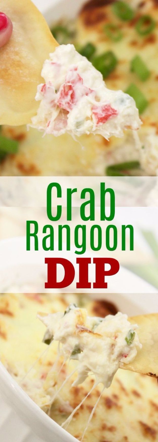 Best Dip Recipes - Baked Crab Rangoon Dip - Easy Recipe Ideas for A Party Appetizer - Cold Recipe Ideas for Chips, Crockpot, Mexican Bean Dip, Desserts and Healthy Fruit Options - Italian Dressing and Ranch Dip Recipe Ideas 