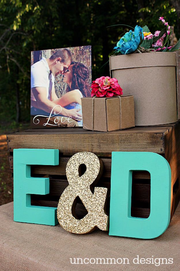 DIY Wedding Decor - Custom Monogram Letter - Easy and Cheap Project Ideas with Things Found in Dollar Stores - Simple and Creative Backdrops for Receptions On A Budget - Rustic, Elegant, and Vintage Paper Ideas for Centerpieces, and Vases 