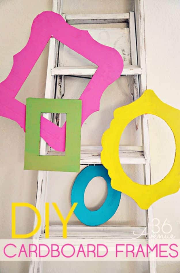DIY Ideas With Cardboard - DIY Cardboard Frames - How To Make Room Decor Crafts for Kids - Easy and Crafty Storage Ideas For Room - Toilet Paper Roll Projects Tutorials - Fun Furniture Ideas with Cardboard - Cheap, Quick and Easy Wall Decorations #diyideas #cardboardcrafts #crafts