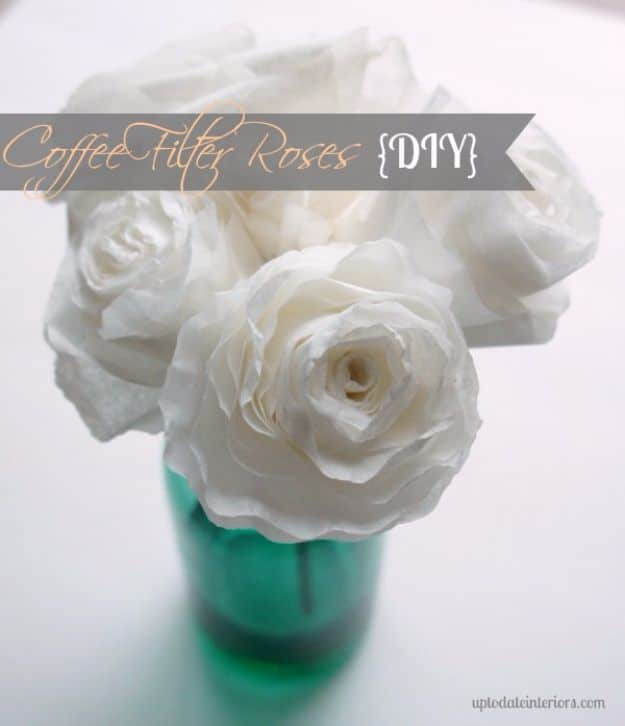 DIY Wedding Decor - DIY Coffee Filter Roses - Easy and Cheap Project Ideas with Things Found in Dollar Stores - Simple and Creative Backdrops for Receptions On A Budget - Rustic, Elegant, and Vintage Paper Ideas for Centerpieces, and Vases 