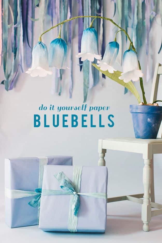 DIY Paper Flowers - DIY Paper Flower Bells - How To Make A Paper Flower - Large Wedding Backdrop for Wall Decor - Easy Tissue Paper Flower Tutorial for Kids - Giant Projects for Photo Backdrops - Daisy, Roses, Bouquets, Centerpieces - Cricut Template and Step by Step Tutorial 