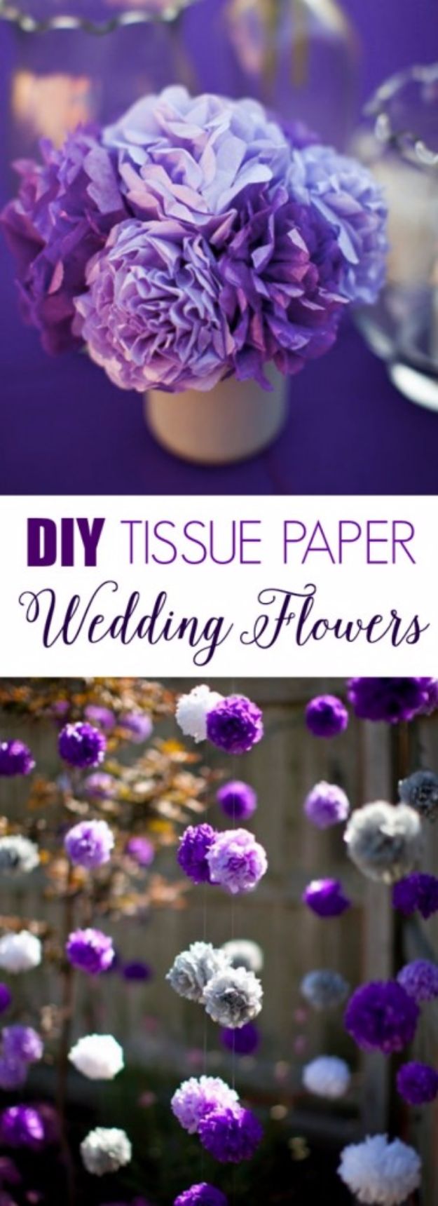 DIY Wedding Decor - DIY Tissue Paper Flowers - Easy and Cheap Project Ideas with Things Found in Dollar Stores - Simple and Creative Backdrops for Receptions On A Budget - Rustic, Elegant, and Vintage Paper Ideas for Centerpieces, and Vases 