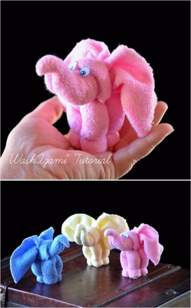 DIY Ideas With Old Towels - DIY Towel Elephant - Cool Crafts To Make With An Old Towel - Cheap Do It Yourself Gifts and Home Decor on A Budget budget craft ideas #crafts #diy