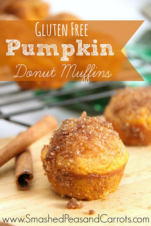 Gluten Free Recipes - Gluten Free Pumpkin Donut Muffin - Easy Vegetarian or Vegan Recipes For Dinner and For Dessert - How To Make Healthy Glutenfree Bread and Appetizers For Kids - Fun Crockpot Recipes For Breakfast While On A Budget http://diyjoy.com/gluten-free-recipes