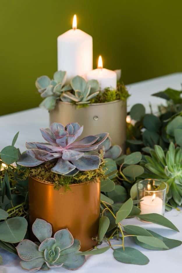 DIY Wedding Decor - Greenery Table Garland - Easy and Cheap Project Ideas with Things Found in Dollar Stores - Simple and Creative Backdrops for Receptions On A Budget - Rustic, Elegant, and Vintage Paper Ideas for Centerpieces, and Vases 