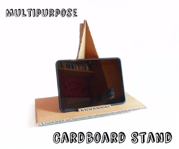 DIY Ideas With Cardboard - Multipurpose Cardboard Stand - How To Make Room Decor Crafts for Kids - Easy and Crafty Storage Ideas For Room - Toilet Paper Roll Projects Tutorials - Fun Furniture Ideas with Cardboard - Cheap, Quick and Easy Wall Decorations #diyideas #cardboardcrafts #crafts