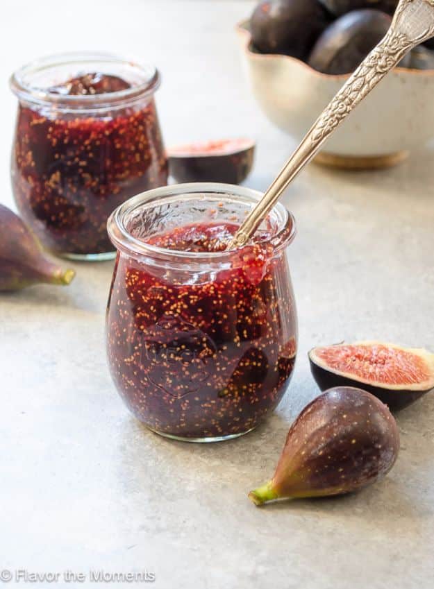 Best Jam and Jelly Recipes - Small Batch Fig Honey Jam - Homemade Recipe Ideas For Canning - Easy and Unique Jams and Jellies Made With Strawberry, Raspberry, Blackberry, Peach and Fruit - Healthy, Sugar Free, No Pectin, Small Batch, Savory and Freezer Recipes #recipes #jelly