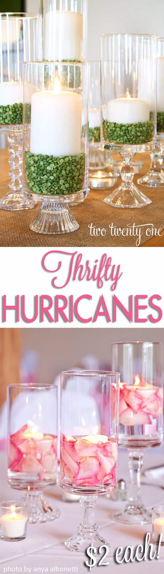 DIY Wedding Decor - Thrifty Hurricanes - Easy and Cheap Project Ideas with Things Found in Dollar Stores - Simple and Creative Backdrops for Receptions On A Budget - Rustic, Elegant, and Vintage Paper Ideas for Centerpieces, and Vases 