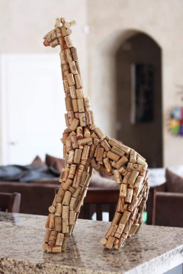Wine Cork Crafts and Craft Ideas With Wine Corks - Wine Cork Sculpture - Cool Projects to Make With Old Wine Cork - Outdoor and Garden, Easy Wall Art, Fun DIY Gifts and Cheap Crafts for Adults, Kids and Teens 