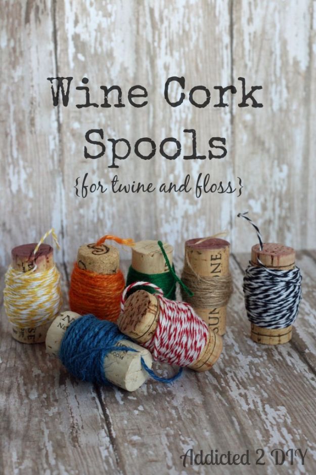 Wine Cork Crafts and Craft Ideas With Wine Corks - Wine Cork Spools - Cool Projects to Make With Old Wine Cork - Outdoor and Garden, Easy Wall Art, Fun DIY Gifts and Cheap Crafts for Adults, Kids and Teens 