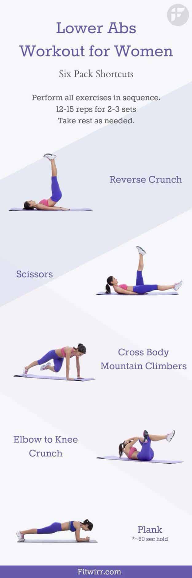 Best Exercises for 2018 - Best Lower Abs Workout for Women - Easy At Home Exercises - Quick Exercise Tutorials to Try at Lunch Break - Ways To Get In Shape - Butt, Abs, Arms, Legs, Thighs, Tummy 