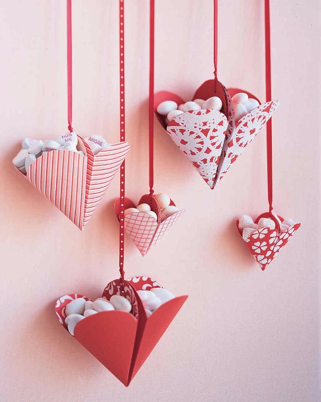 DIY Valentines Day Gifts for Her - Bonbon-Filled Hearts - Cool and Easy Things To Make for Your Wife, Girlfriend, Fiance - Creative and Cheap Do It Yourself Projects to Give Your Girl - Ladies Love These Ideas for Bath, Yard, Home and Kitchen, Outdoors - Make, Don't Buy Your Valentine 