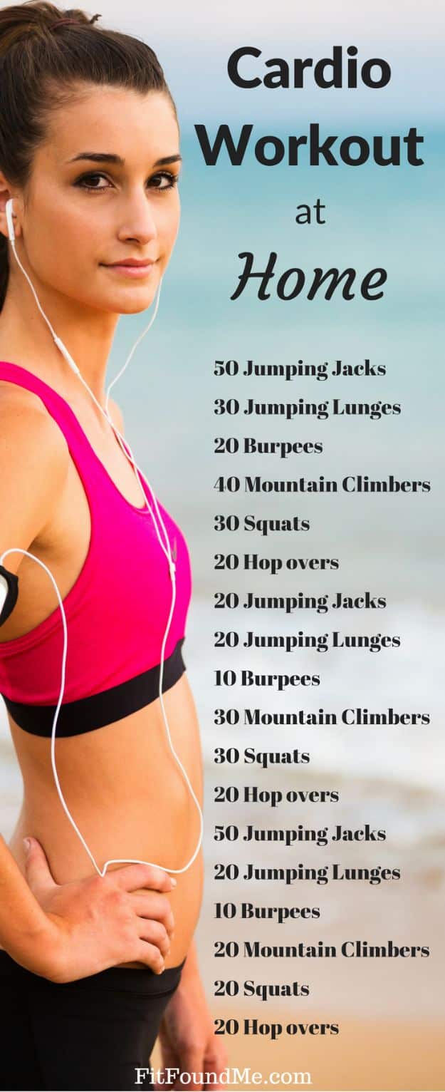 Best Exercises for 2018 - Cardio Workout for Women - Easy At Home Exercises - Quick Exercise Tutorials to Try at Lunch Break - Ways To Get In Shape - Butt, Abs, Arms, Legs, Thighs, Tummy http://diyjoy.com/best-at-home-exercises-2018