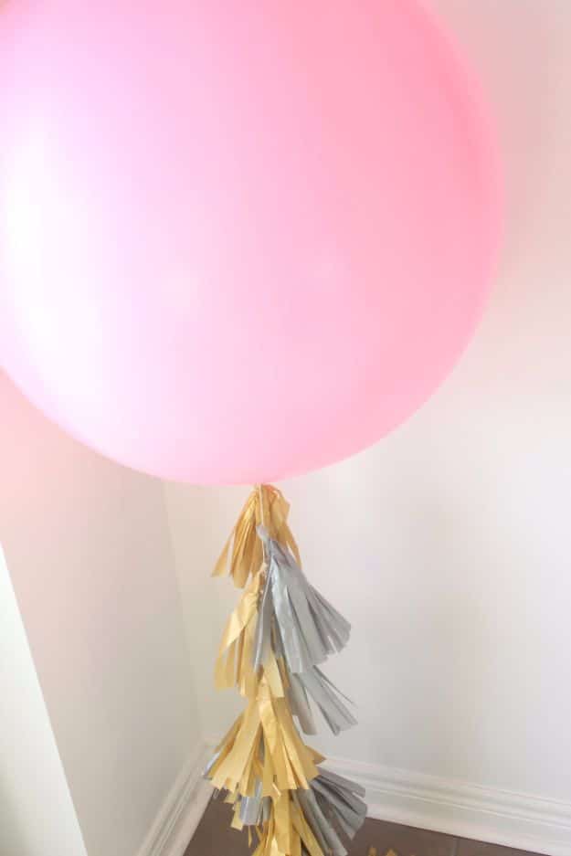 Balloon Crafts - DIY Balloon Tassels - Fun Balloon Craft Ideas, Wall Art Projects and Cute Ballon Decor - DIY Balloon Ideas for Toddlers, Preschool Kids, Teens and Adults - Cheap Crafts Made With Balloons - Pumpkins, Bowls, Marshmallow Shooters, Balls, Glow Stick, Hot Air, Stress Ball #crafts #parties #partydecor