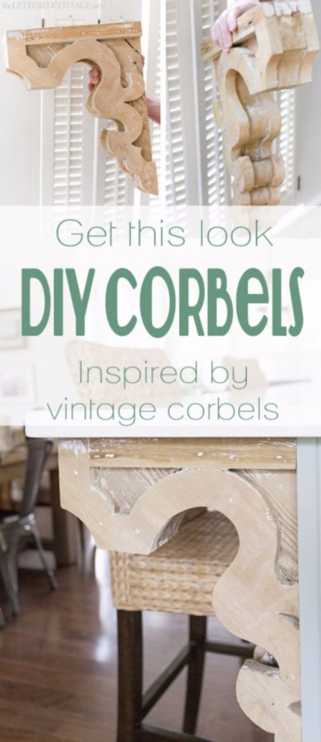 Best DIY Home Decor Crafts - DIY Corbels - Easy Craft Ideas To Make From Dollar Store Items - Cheap Wall Art, Easy Do It Yourself Gifts, Modern Wall Art On A Budget, Tabletop and Centerpiece Tutorials - Cool But Affordable Room and Home Decor With Step by Step Tutorials #diyhomedecor
