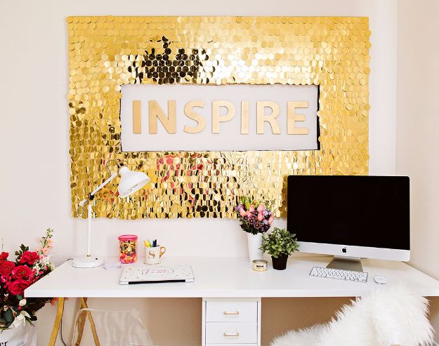 Best DIY Home Decor Crafts - DIY Sequins Wall Art - Easy Craft Ideas To Make From Dollar Store Items - Cheap Wall Art, Easy Do It Yourself Gifts, Modern Wall Art On A Budget, Tabletop and Centerpiece Tutorials - Cool But Affordable Room and Home Decor With Step by Step Tutorials #diyhomedecor
