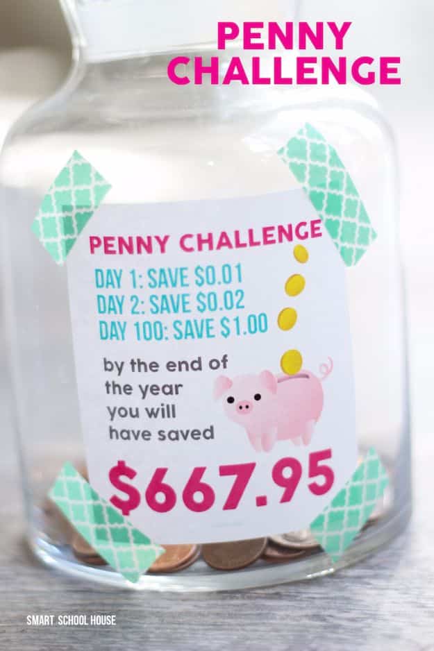Ways to Save Money in 2018 - Do The Penny Challenge - Easy Money Saving Ideas and Tips for Budgeting - Cool Idea for Budget Planning and Smart Financial Advice for Beginners - Create Order, Organize and Save Cash As You Top New Years Resolution, Every Little Bit Helps You Save For That Next Vacation! http://diyjoy.com/ways-to-save-money
