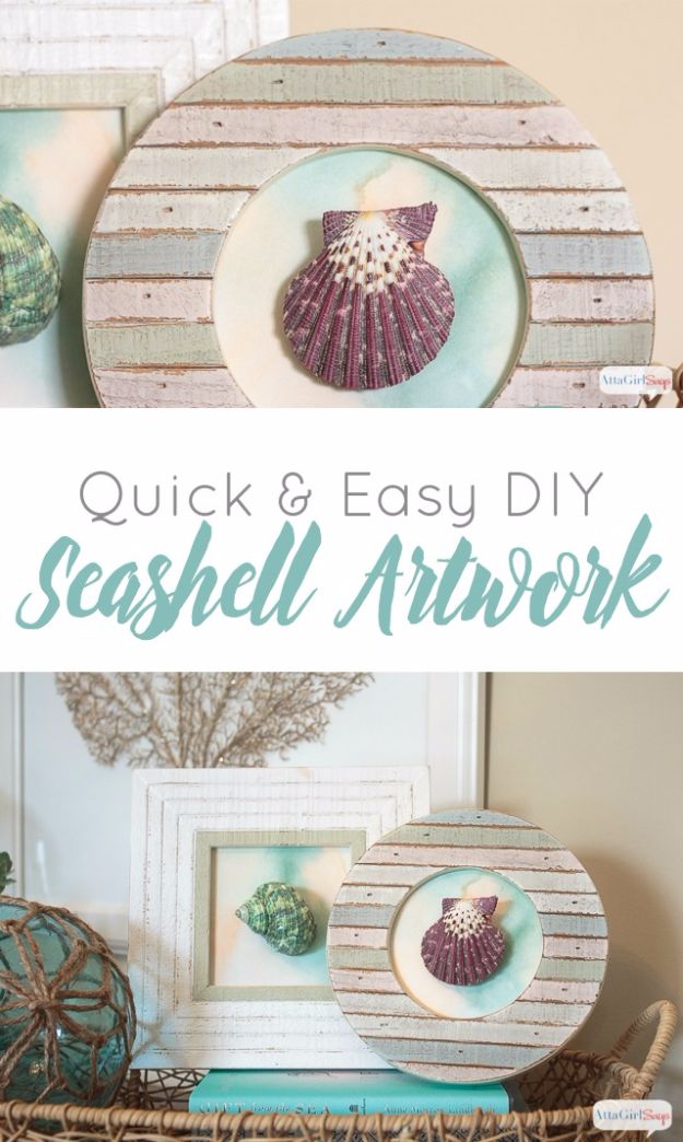 DIY Ideas With Sea Shells - Easy DIY Seashell Artwork - Best Cute Sea Shell Crafts for Adults and Kids - Easy Beach House Decor Ideas With Sand and Large Shell Art - Wall Decor and Home, Bedroom and Bath - Cheap DIY Projects Make Awesome Homemade Gifts http://diyjoy.com/diy-ideas-sea-shells