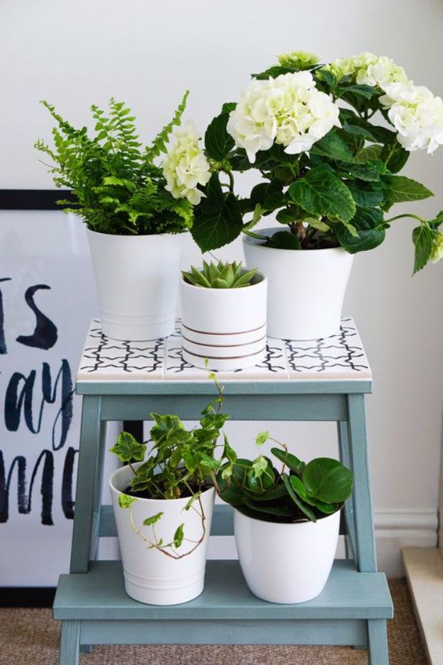 IKEA Hacks For The Bedroom - From Simple Stool To Pretty Plant Stand - Best IKEA Furniture Hack Ideas for Bed, Storage, Nightstand, Closet System and Storage, Dresser, Vanity, Wall Art and Kids Rooms - Easy and Cheap DIY Projects for Affordable Room and Home Decor #ikeahacks #diydecor #bedroomdecor