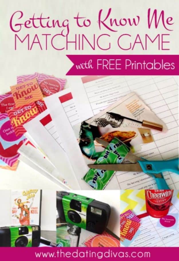 Cool Games To Make for Valentines Day - Getting To Know Me Matching Game - Cheap and Easy Crafts For Valentine Parties - Ideas for Kids and Adults to Play Bingo, Matching, Free Printables and Cute Game Projects With Hearts, Red and Pink Art Ideas - Adorable Fun for The Holiday Celebrations #valentine #valentinesday