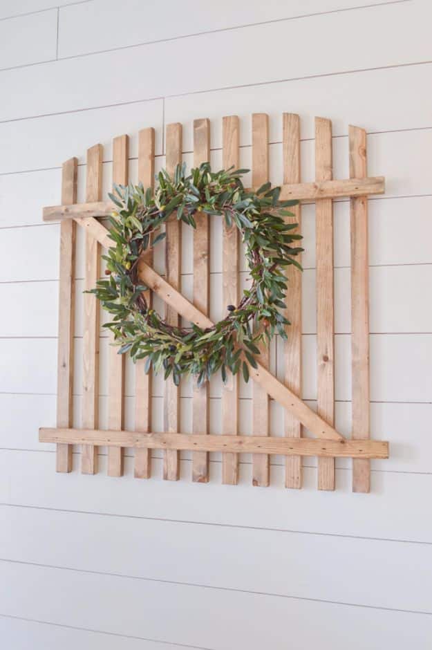 Best DIY Home Decor Crafts - Gorgeous Farmhouse Gate - Easy Craft Ideas To Make From Dollar Store Items - Cheap Wall Art, Easy Do It Yourself Gifts, Modern Wall Art On A Budget, Tabletop and Centerpiece Tutorials - Cool But Affordable Room and Home Decor With Step by Step Tutorials #diyhomedecor