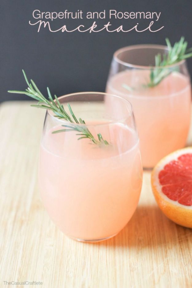 Best Drink Recipes for New Years Eve - Grapefruit and Rosemary Mocktail - Creative Cocktails, Drinks, Champagne Toasts, and Punch Mixes for A New Year's Eve Party - Ideas for Serving, Glasses, Fun Ideas for Shots and Cocktails - Easy Vodka Recipes, Non Alcoholic, Whisky Rum and Party Punches #newyearseve