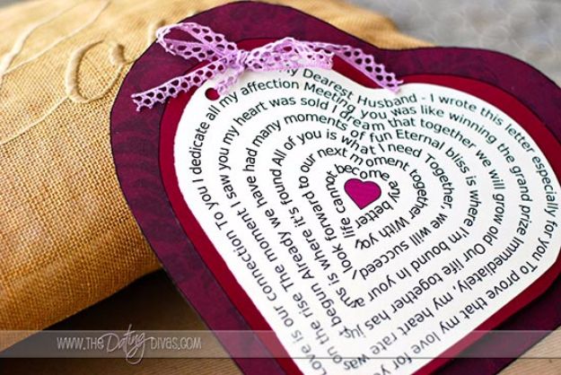 DIY Valentines Day Gifts for Her - Heart Shaped Love Poem - Cool and Easy Things To Make for Your Wife, Girlfriend, Fiance - Creative and Cheap Do It Yourself Projects to Give Your Girl - Ladies Love These Ideas for Bath, Yard, Home and Kitchen, Outdoors - Make, Don't Buy Your Valentine 