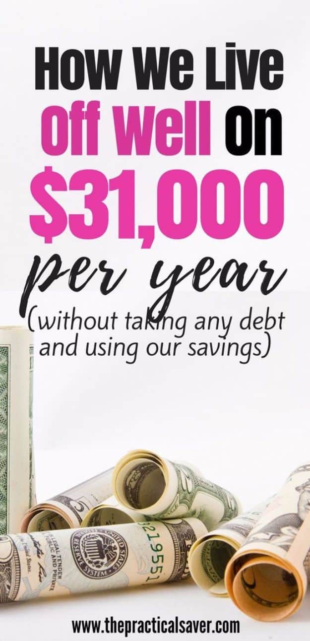 Ways to Save Money in 2018 - Live Off Well On Under $31,000/Year - Easy Money Saving Ideas and Tips for Budgeting - Cool Idea for Budget Planning and Smart Financial Advice for Beginners - Create Order, Organize and Save Cash As You Top New Years Resolution, Every Little Bit Helps You Save For That Next Vacation! http://diyjoy.com/ways-to-save-money