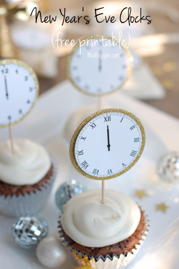 New Years Eve Decor Ideas - New Year’s Eve Midnight Clock Printable - DIY New Year's Eve Decorations - Cheap Ideas for Banners, Balloons, Party Tables, Centerpieces and Festive Streamers and Lights - Cool Placecards, Photo Backdrops, Party Hats, Party Horns and Champagne Glasses - Cute Invitations, Games and Free Printables #diy #newyearseve #parties
