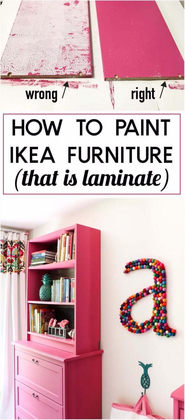 IKEA Hacks For The Bedroom - Paint A Laminate IKEA Furniture - Best IKEA Furniture Hack Ideas for Bed, Storage, Nightstand, Closet System and Storage, Dresser, Vanity, Wall Art and Kids Rooms - Easy and Cheap DIY Projects for Affordable Room and Home Decor #ikeahacks #diydecor #bedroomdecor