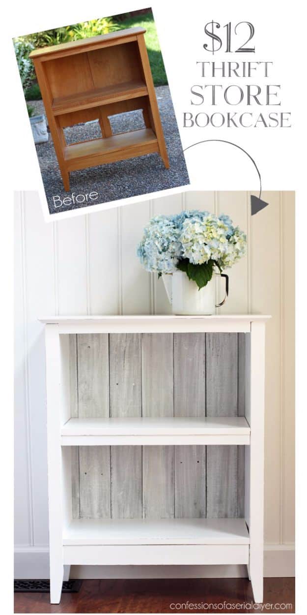 Best Furniture Hacks - Reclaimed Wood Bookcase - Easy DIY Furniture Makeover Ideas for Cheap Home Decor - IKEA Hack Tutorials, Dressers, Cribs, Storage, For Kids, Bedroom and Good Ideas for Bath - Anthropologie, Walmart, Kmart, Target http://diyjoy.com/best-furniture-hacks