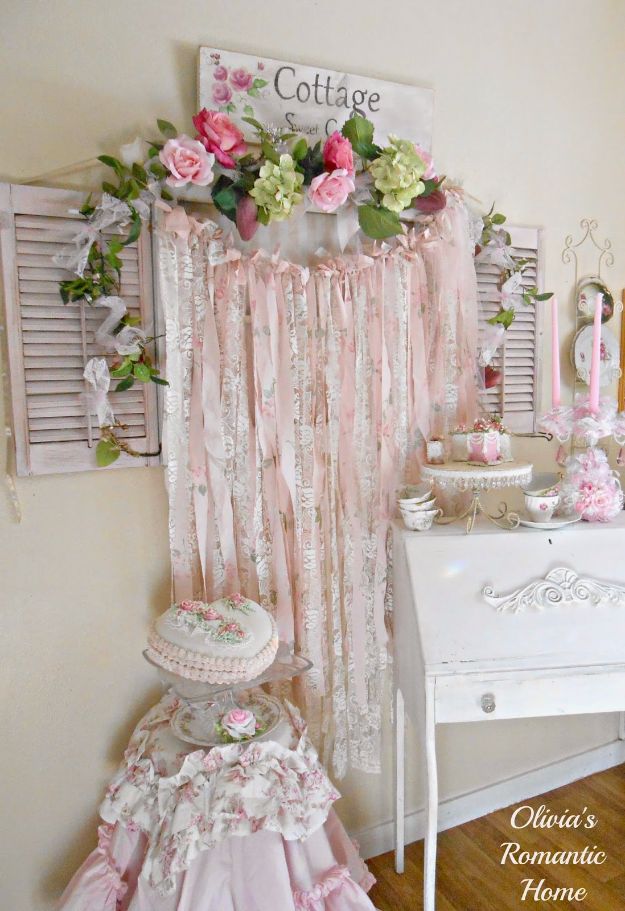 Best DIY Home Decor Crafts - Shabby Chic Rag Garlands - Easy Craft Ideas To Make From Dollar Store Items - Cheap Wall Art, Easy Do It Yourself Gifts, Modern Wall Art On A Budget, Tabletop and Centerpiece Tutorials - Cool But Affordable Room and Home Decor With Step by Step Tutorials #diyhomedecor